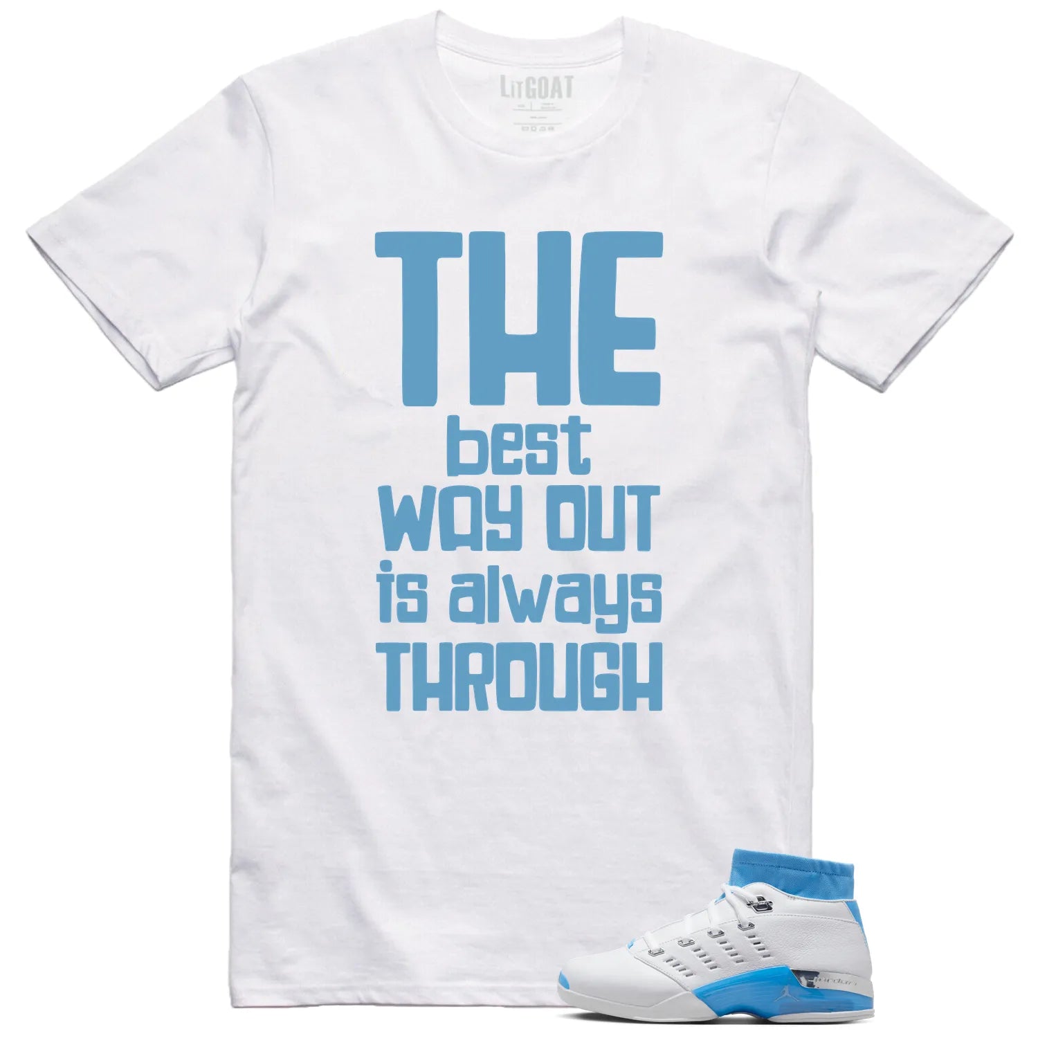 Jordan 17 Retro Low SP University Blue (2024) Matching T-shirt Best Way FJ0395-101 T-Shirt, Sneaker Match Tee