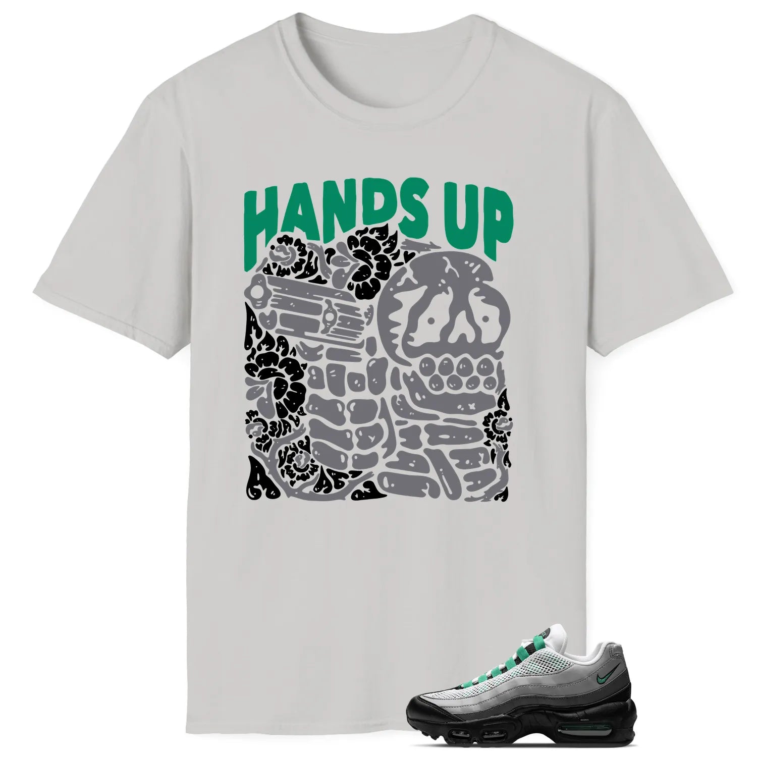 Hands Up – Air Max 95 Next Nature Stadium Green Matching Shirt DH8015-002 T-Shirt, Sneaker Match Tee