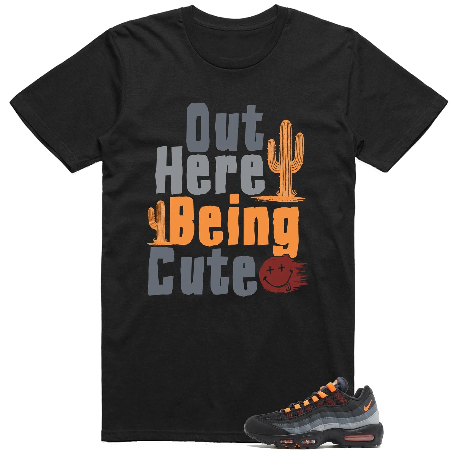 Air Max 95 Black Hyper Crimson Matching T-shirt Being Cute FV4710-002 T-Shirt, Sneaker Match Tee