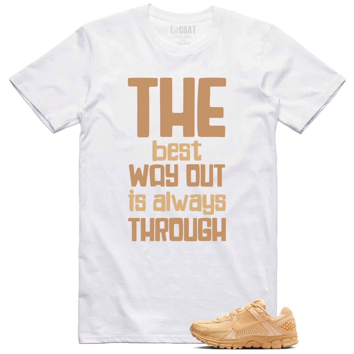 Air Zoom Vomero 5 Celestial Gold Matching T-shirt Best Way HF5493-200 T-Shirt, Sneaker Match Tee