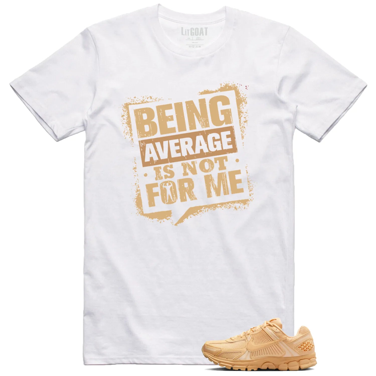 Air Zoom Vomero 5 Celestial Gold Matching T-shirt Not For Me HF5493-200 T-Shirt, Sneaker Match Tee