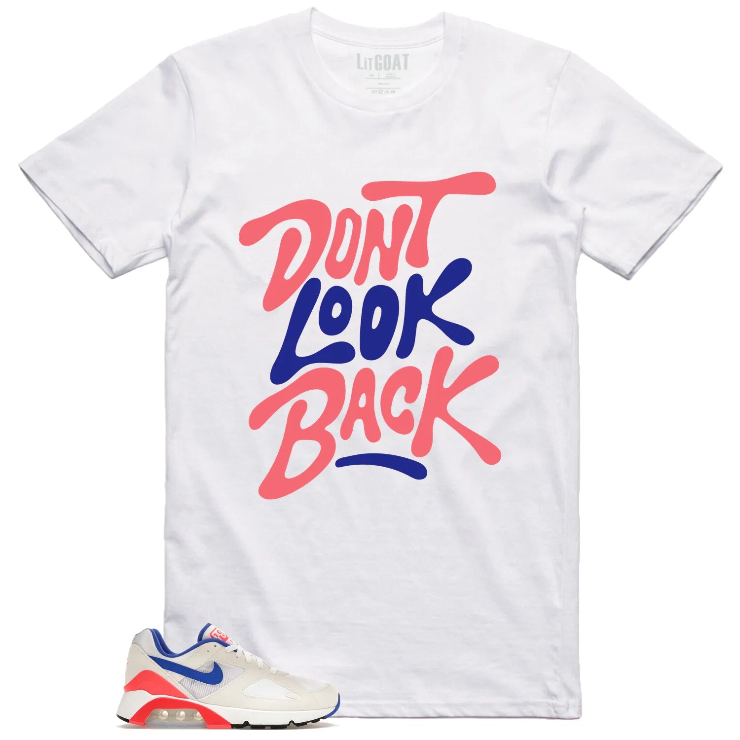 Dont Look Back Shirt to Match Air Max 180 Ultramarin 2024 FJ9259-100 T-Shirt, Sneaker Match Tee