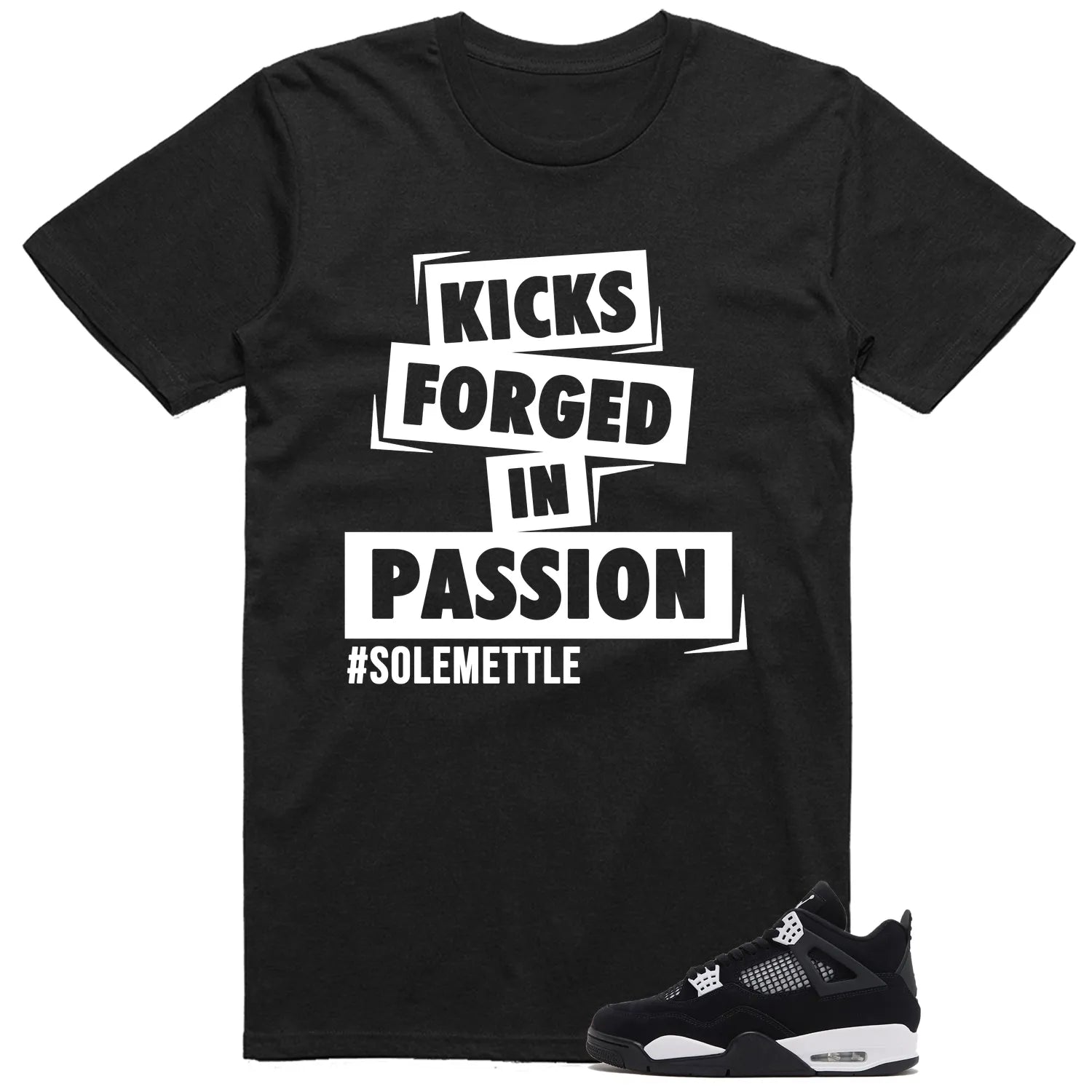 Kicks Passion Shirt to Match Air Jordan 4 White Thunder FQ8138-001 T-Shirt, Sneaker Match Tee
