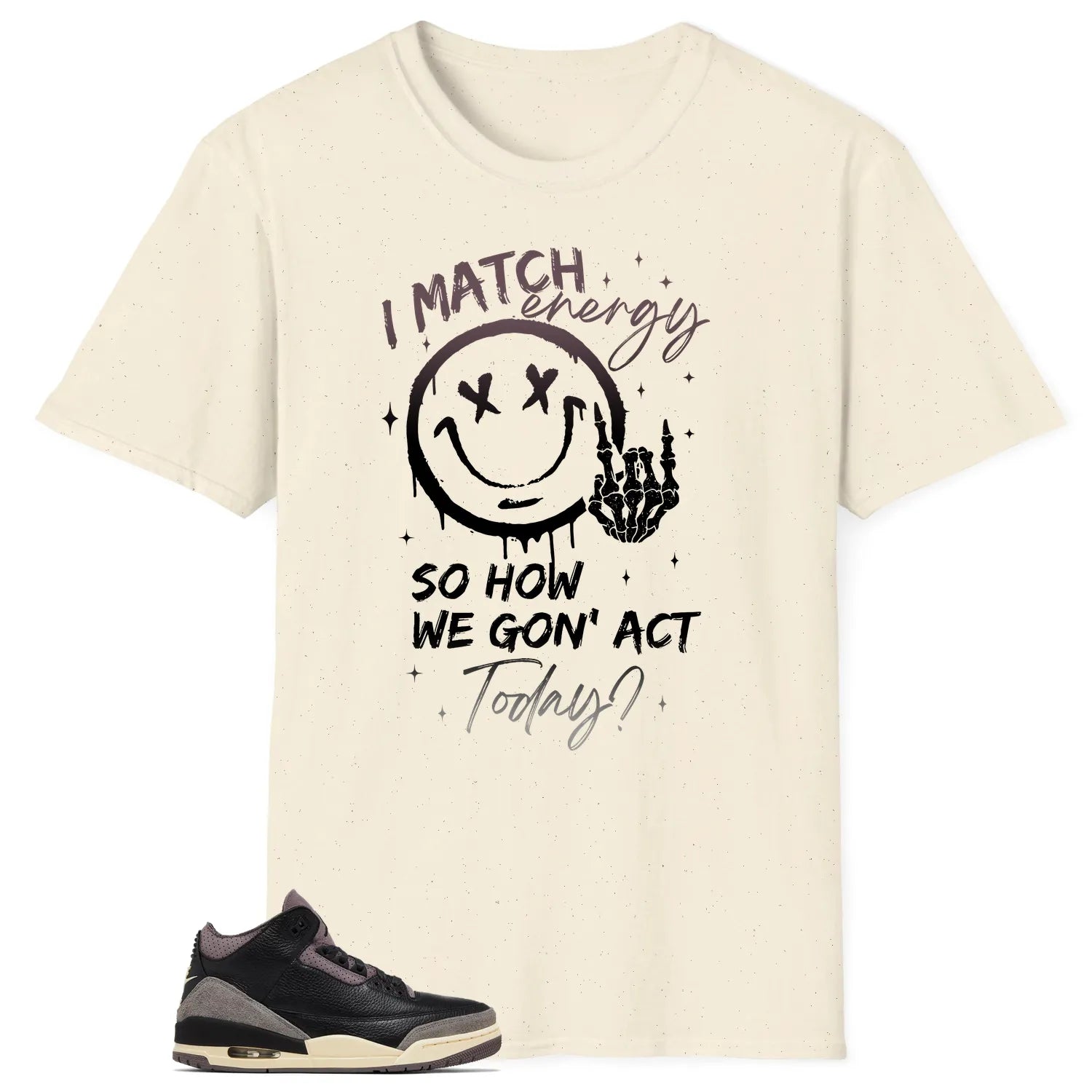 Match Energy Shirt to Match Jordan 3 While You Were Sleeping FZ4811-001 T-Shirt, Sneaker Match Tee