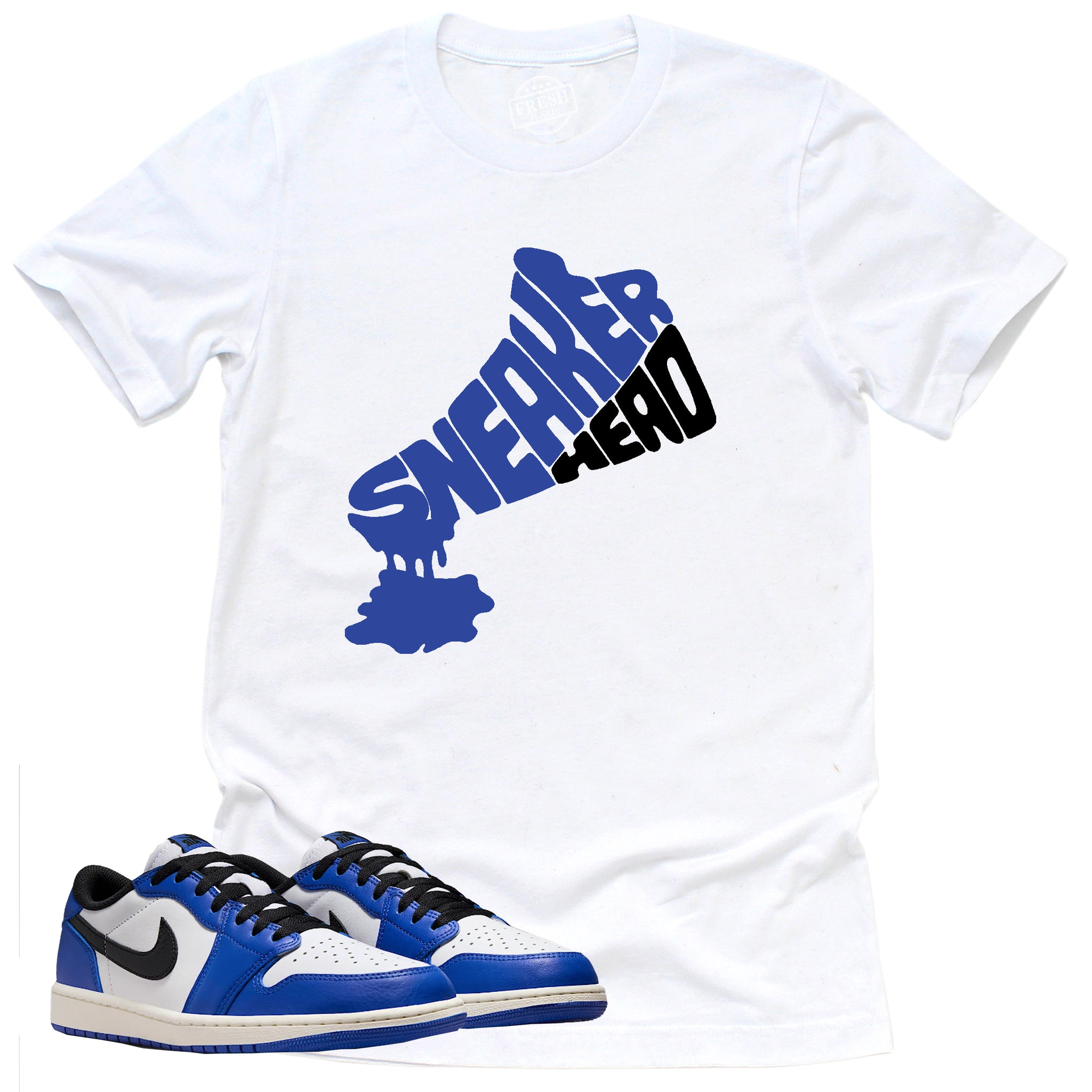 Dripping Sneakerhead Shirt, Retro Air Jordan 1 Low Game Royal Shirt Match Sneaker ,CZ0790-140 T-Shirt, Sneaker Match Tee