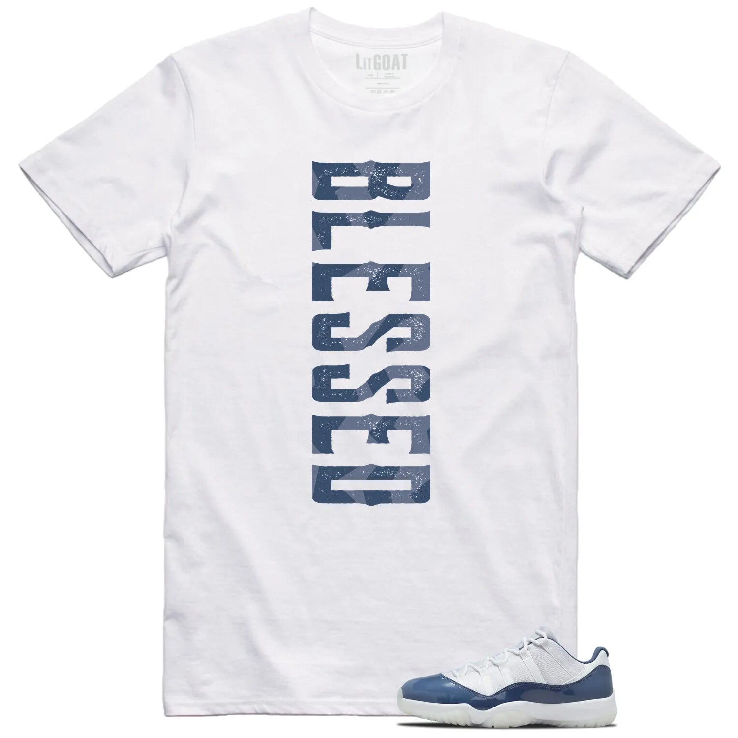 Blessed Shirt to Match Jordan 11 Diffused Blue FV5104-104 T-Shirt, Sneaker Match Tee