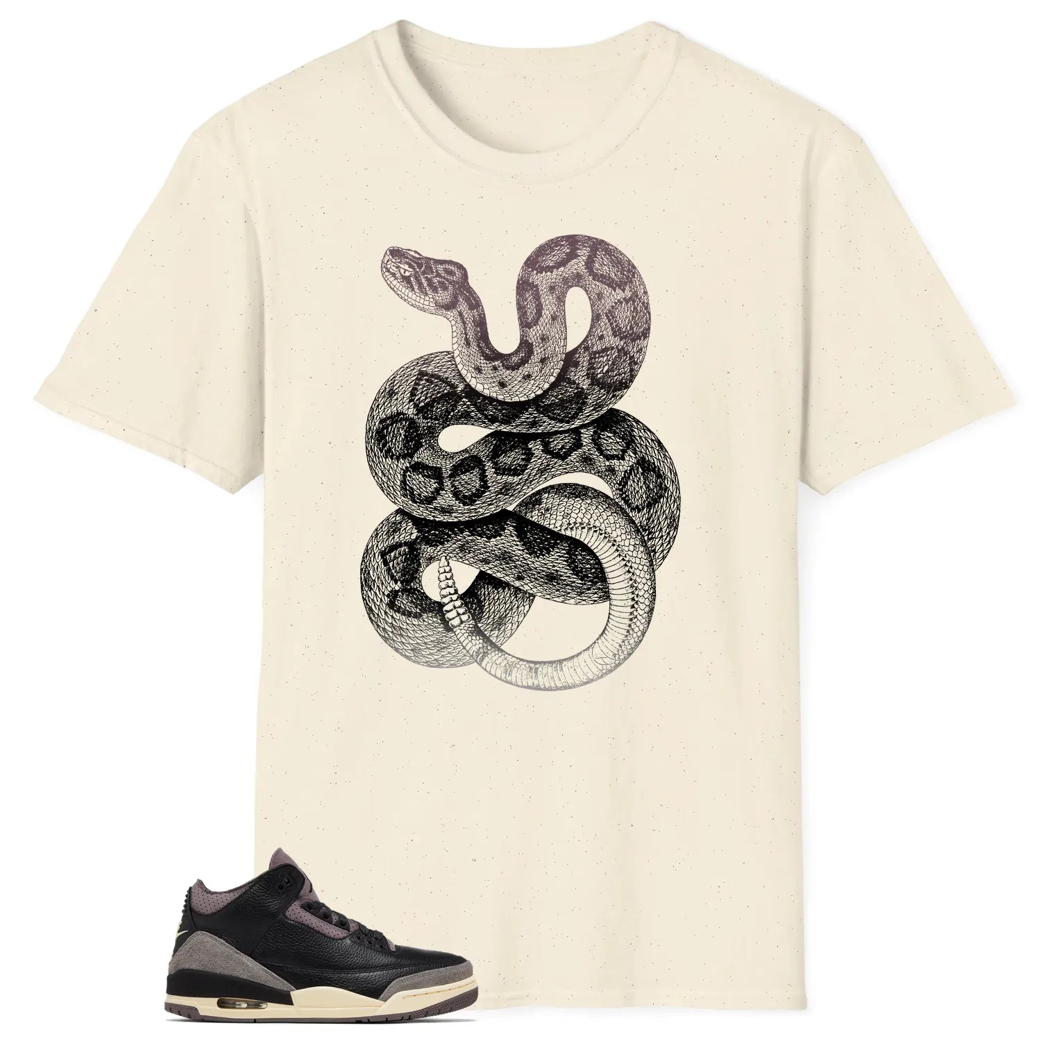 Python Snake Shirt to Match Jordan 3 While You Were Sleeping FZ4811-001 T-Shirt, Sneaker Match Tee