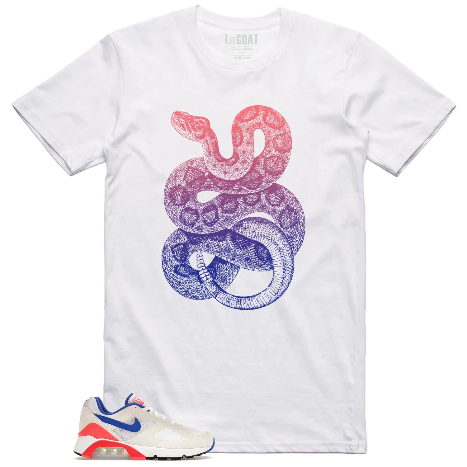 Python Snake Shirt to Match Air Max 180 Ultramarin 2024 FJ9259-100 T-Shirt, Sneaker Match Tee