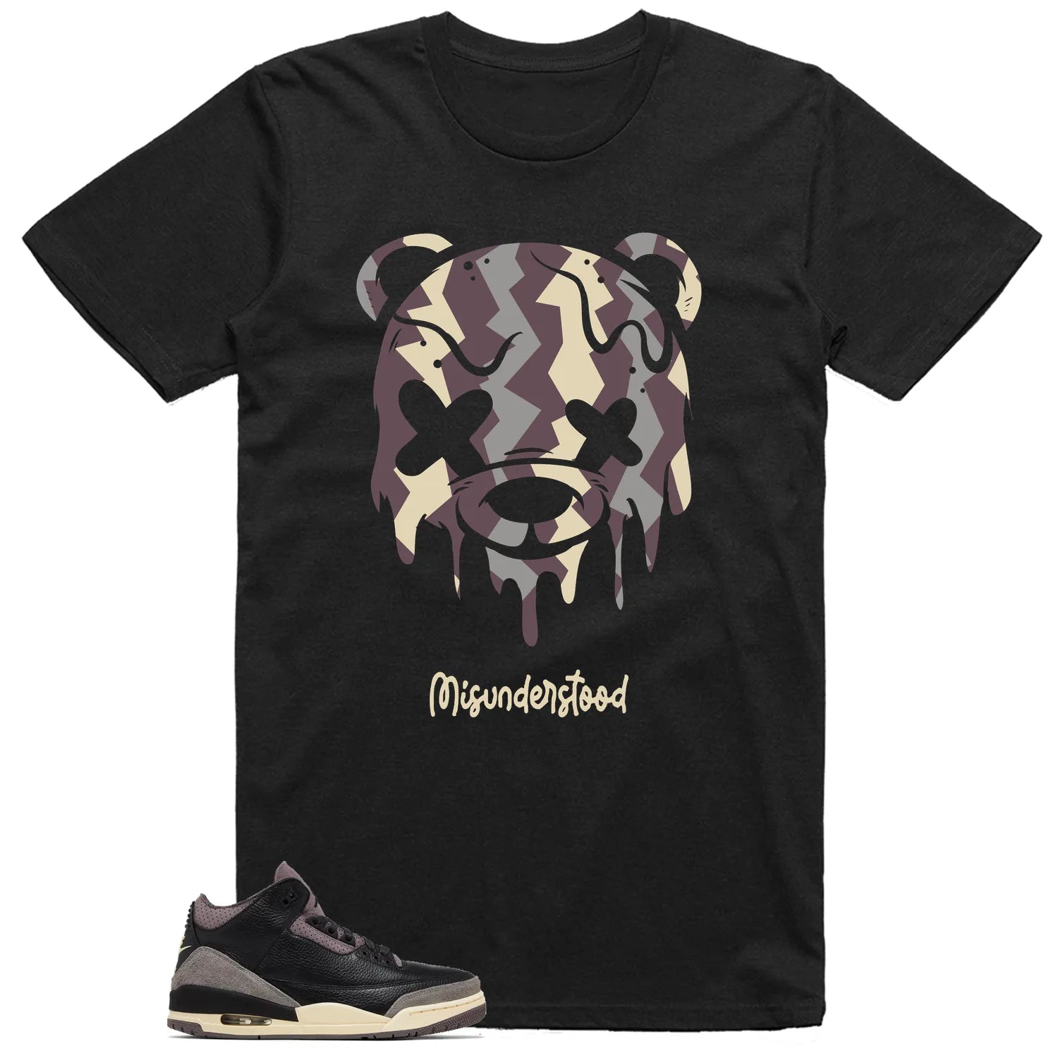 Drippy Bear Shirt to Match Air Jordan 3 While You Were Sleeping FZ4811-001 T-Shirt, Sneaker Match Tee