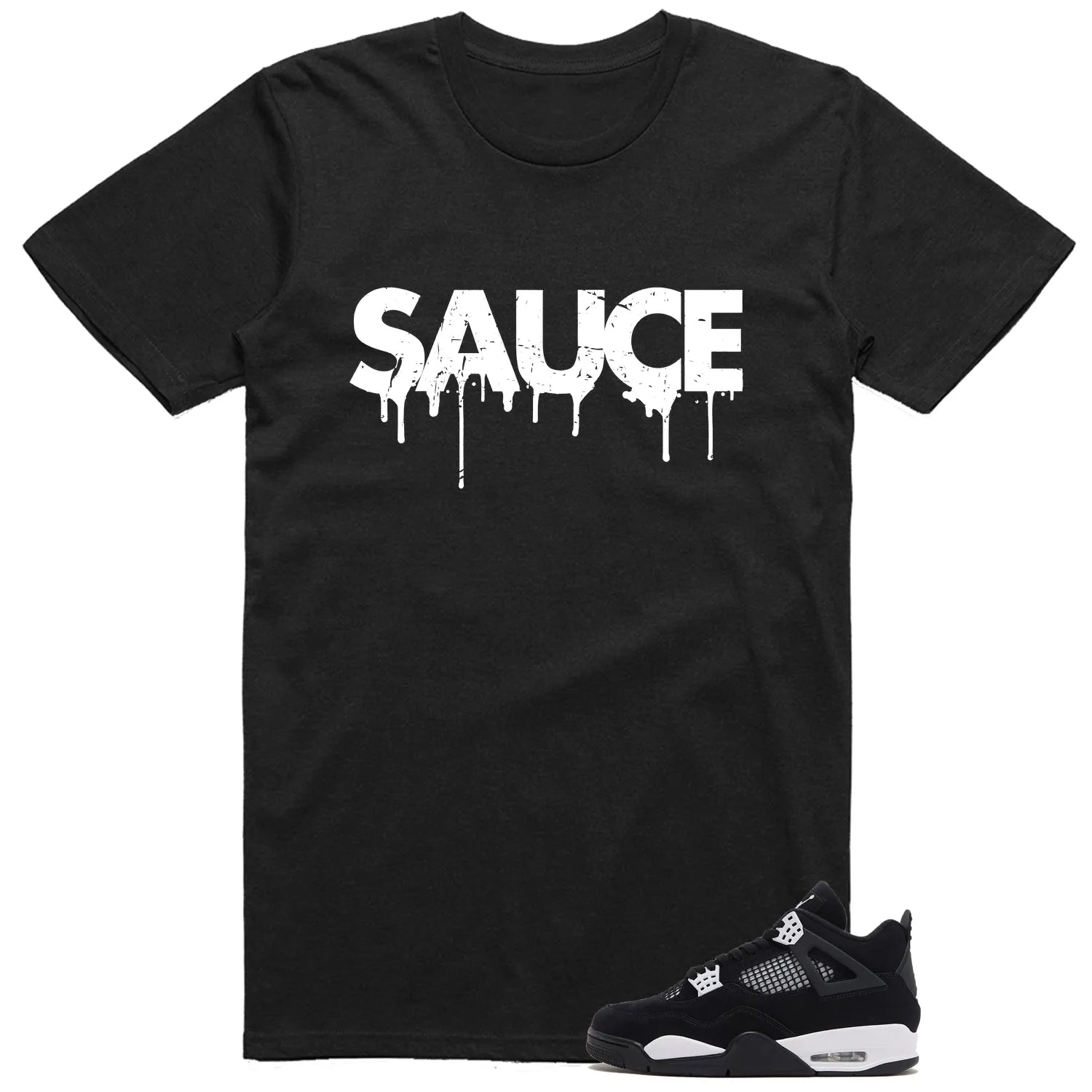 Sauce Shirt to Match Air Jordan 4 White Thunder FQ8138-001 T-Shirt, Sneaker Match Tee