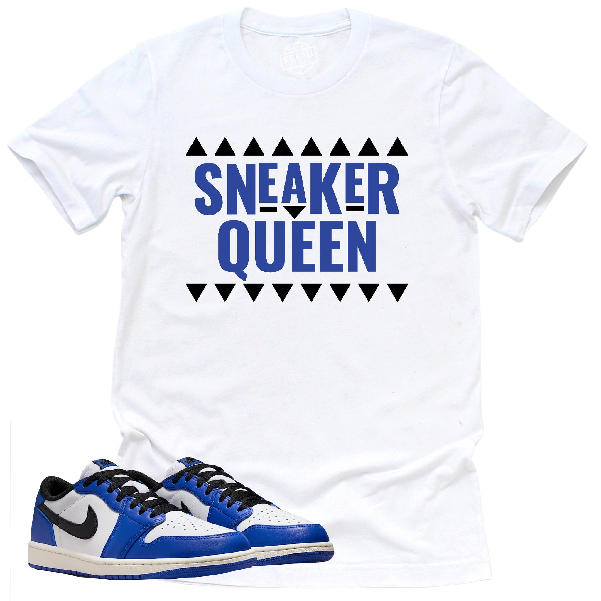 Sneaker Queen Shirt, Retro Air Jordan 1 Low Game Royal Shirt Match Sneaker ,CZ0790-140 T-Shirt, Sneaker Match Tee