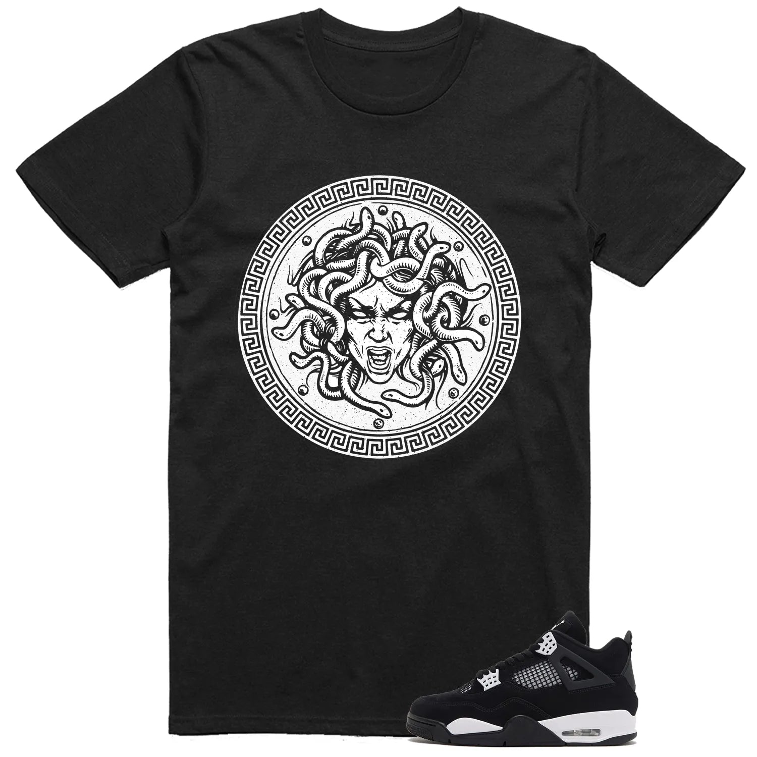 Medusa Shirt to Match Air Jordan 4 White Thunder FQ8138-001 T-Shirt, Sneaker Match Tee