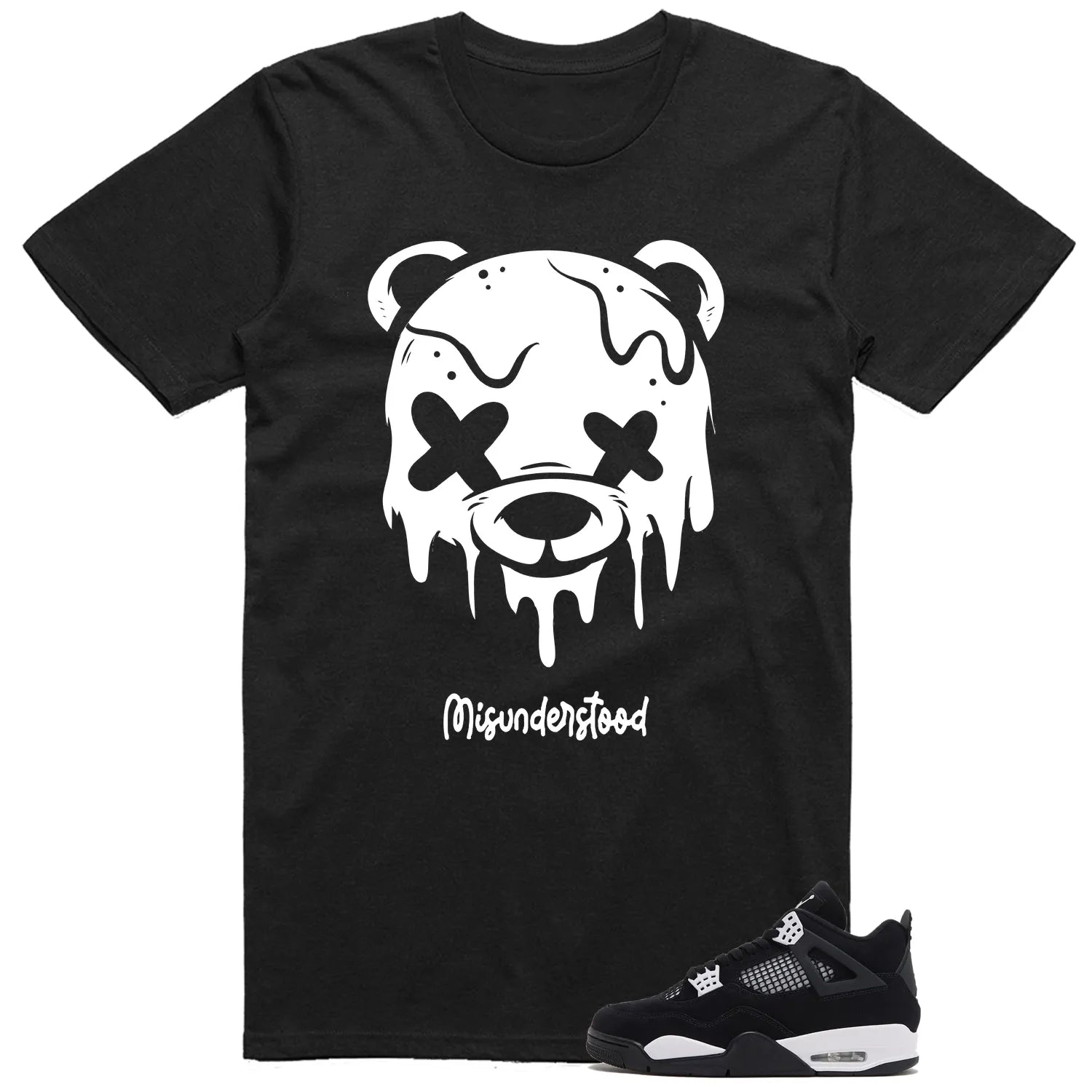 Drippy Bear Shirt to Match Air Jordan 4 White Thunder FQ8138-001 T-Shirt, Sneaker Match Tee