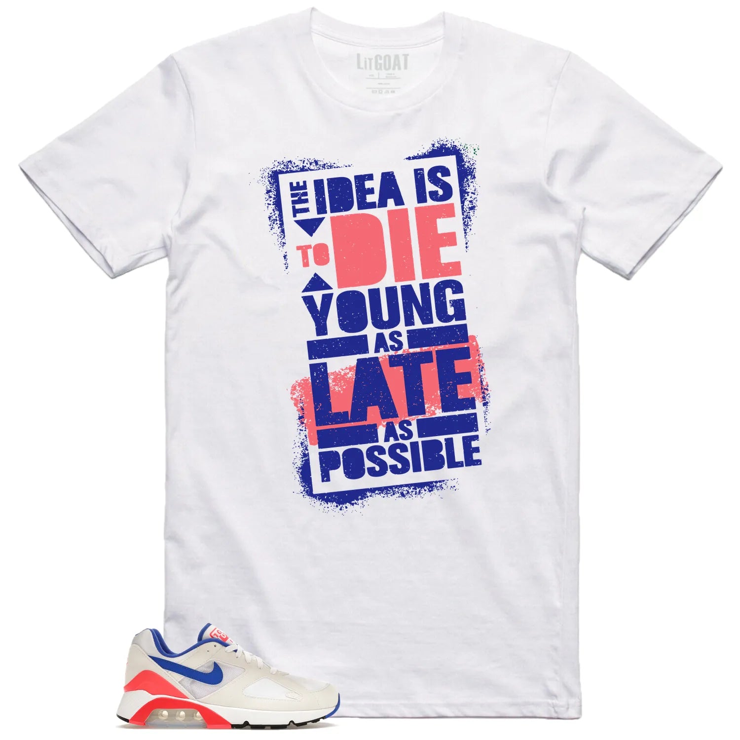 Die Young Shirt to Match Air Max 180 Ultramarin 2024 FJ9259-100 T-Shirt, Sneaker Match Tee