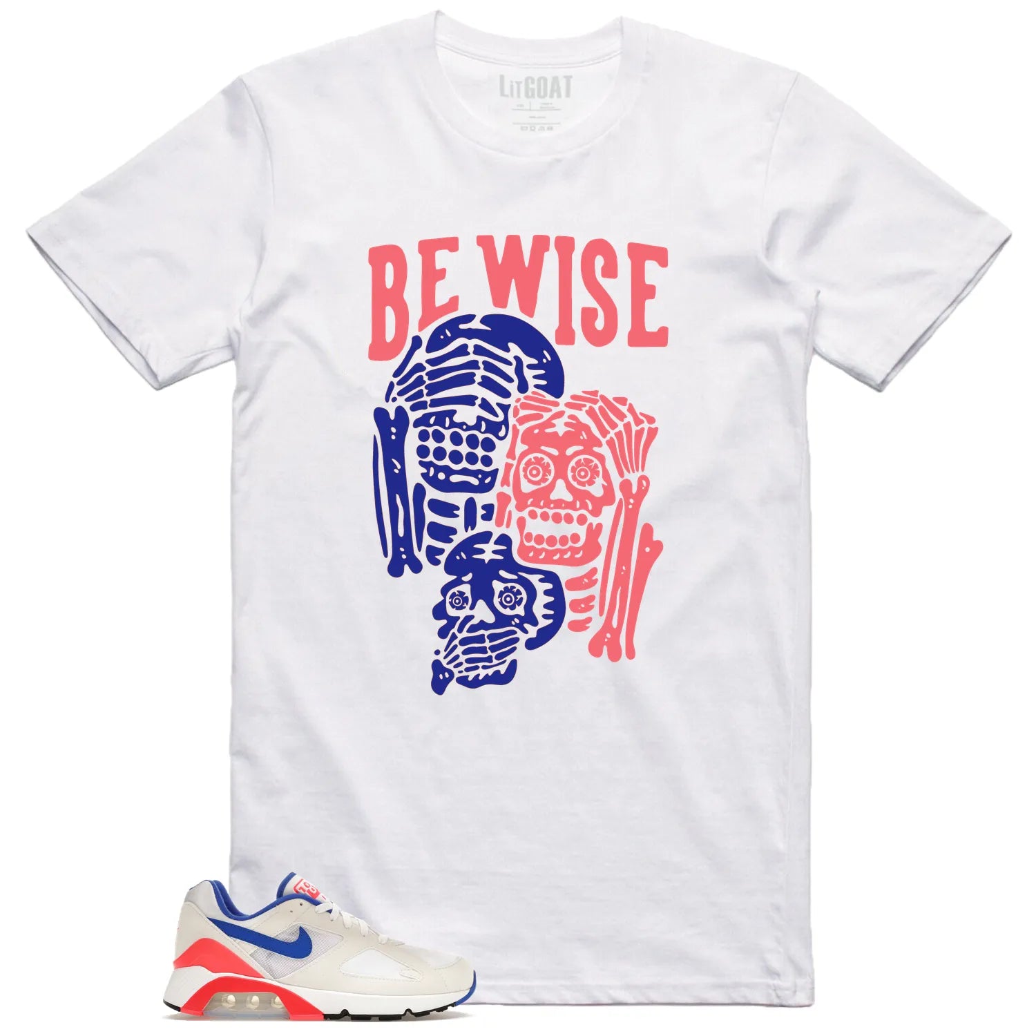 Be Wise Shirt to Match Air Max 180 Ultramarin 2024 FJ9259-100 T-Shirt, Sneaker Match Tee