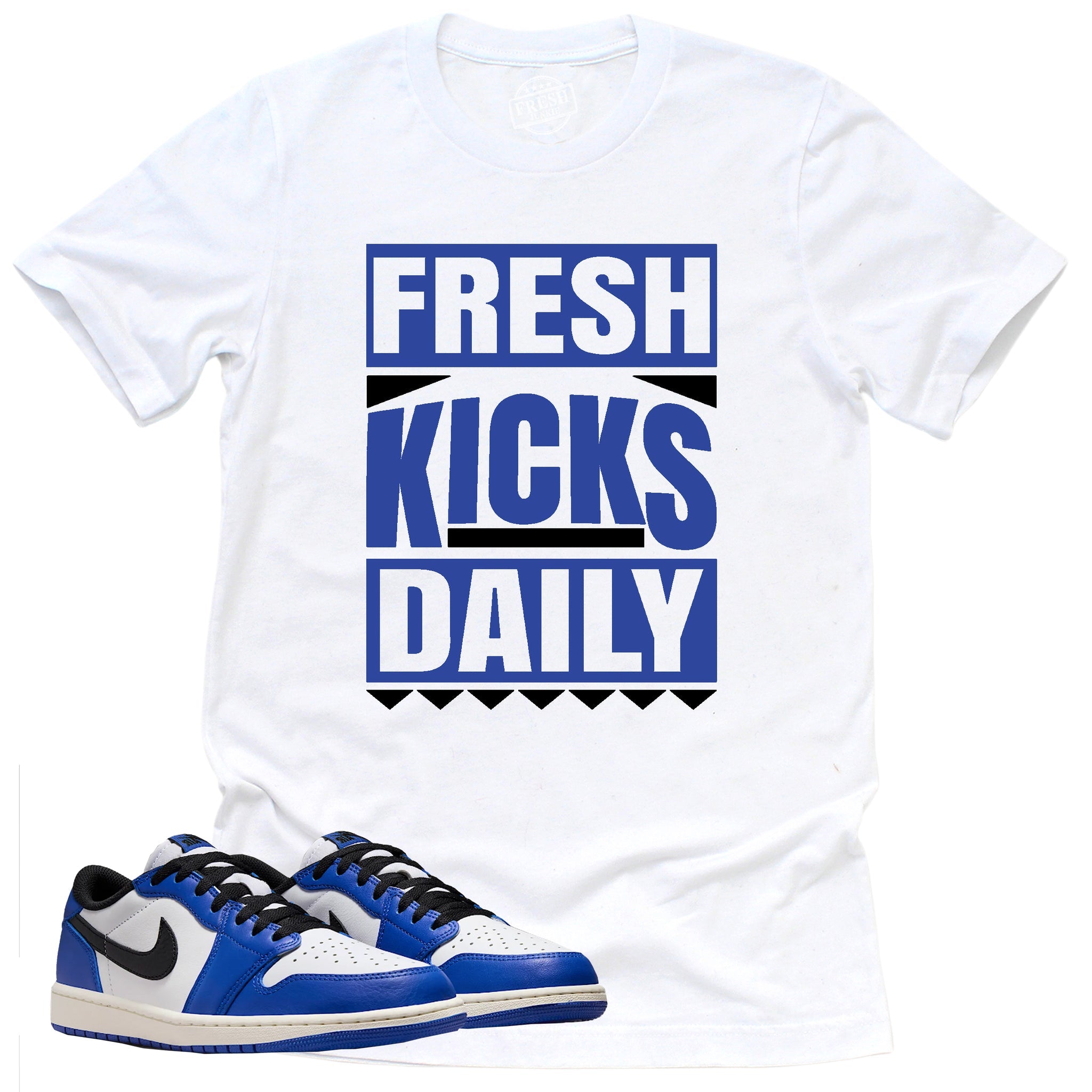Fresh Kicks Daily Shirt, Retro Air Jordan 1 Low Game Royal Shirt Match Sneaker ,CZ0790-140 T-Shirt, Sneaker Match Tee