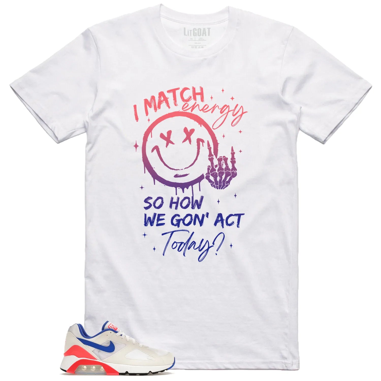 Match Energy Shirt to Match Air Max 180 Ultramarin 2024 FJ9259-100 T-Shirt, Sneaker Match Tee