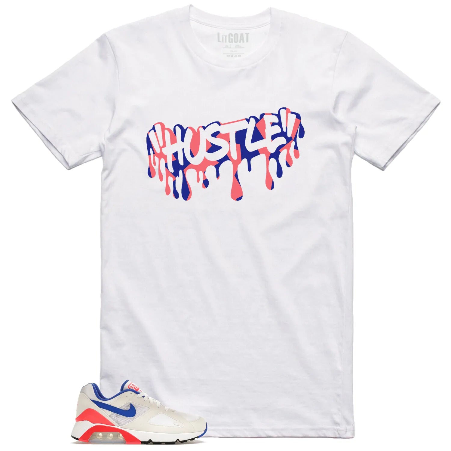 Hustle Shirt to Match Air Max 180 Ultramarin 2024 FJ9259-100 T-Shirt, Sneaker Match Tee