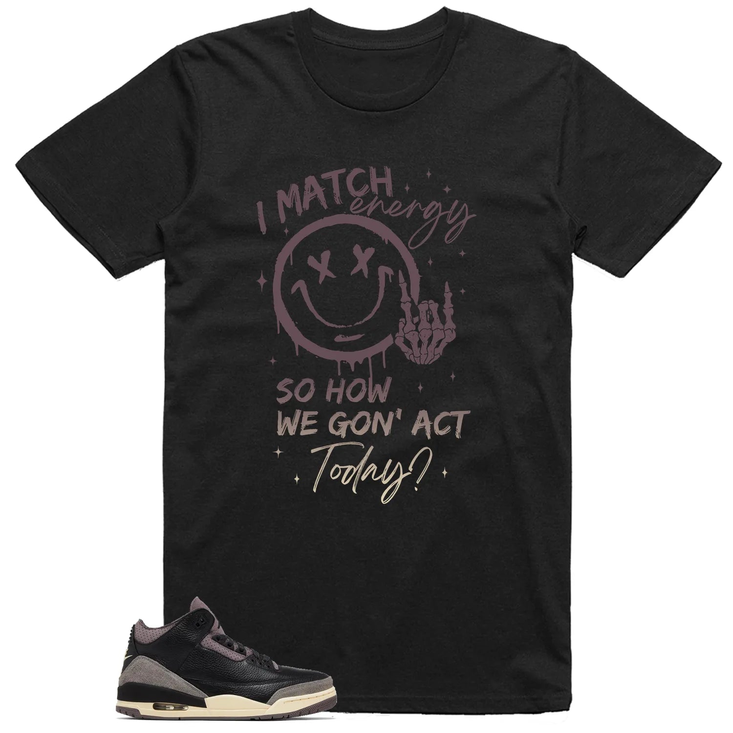 Match Energy Shirt to Match Air Jordan 3 While You Were Sleeping FZ4811-001 T-Shirt, Sneaker Match Tee