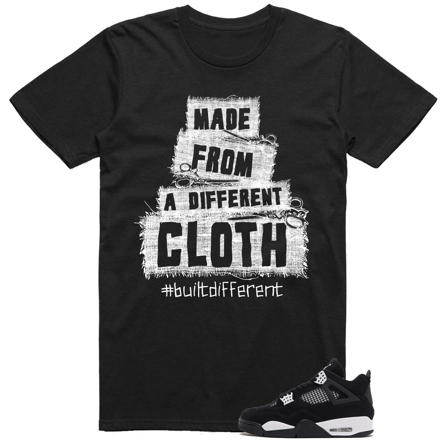 Built Different Shirt to Match Air Jordan 4 White Thunder FQ8138-001 T-Shirt, Sneaker Match Tee