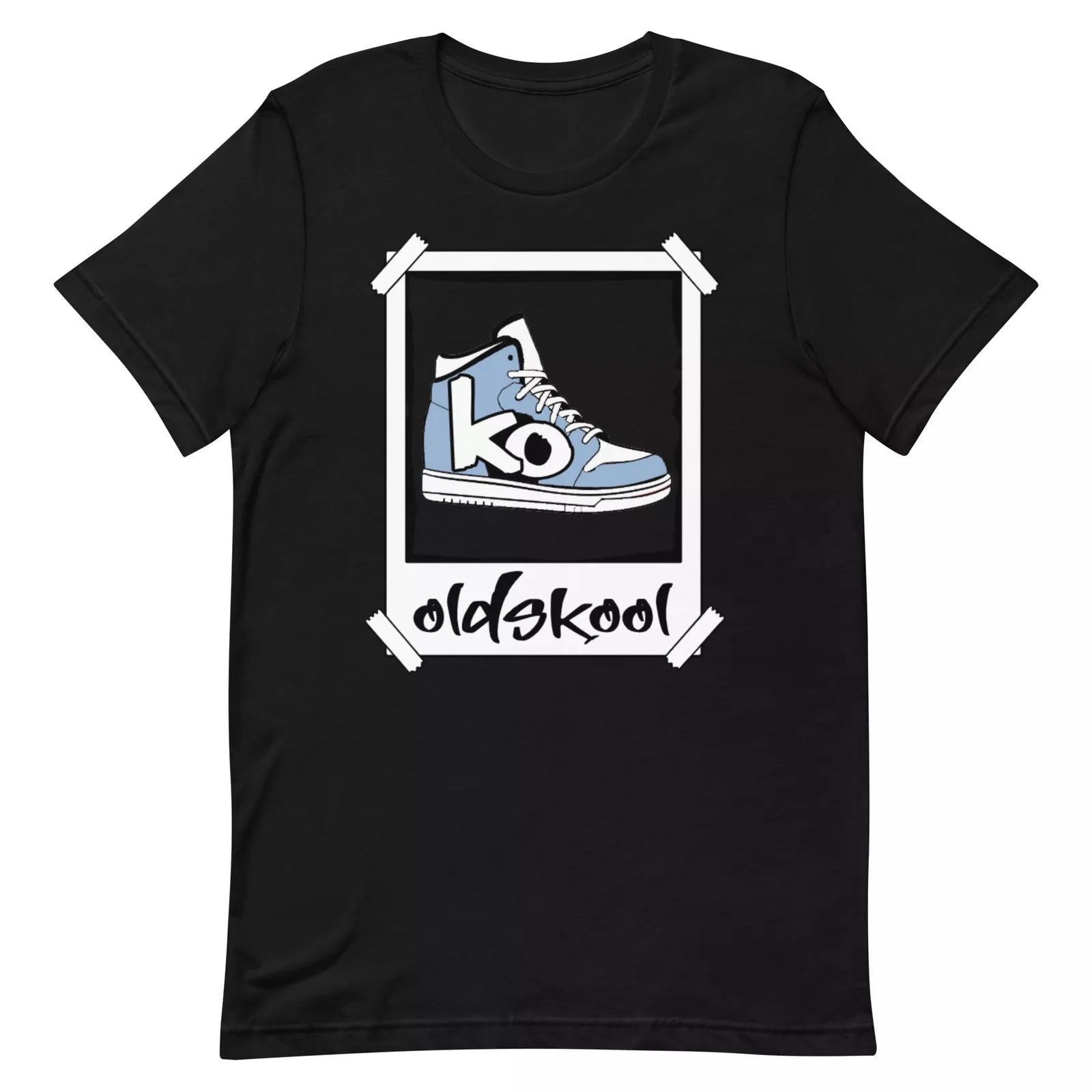 Shirt to Match Jordan 4 Retro University Blue CT8527-400  - Oldskool Sneaker Graphic Tee T-Shirt, Sneaker Match Tee