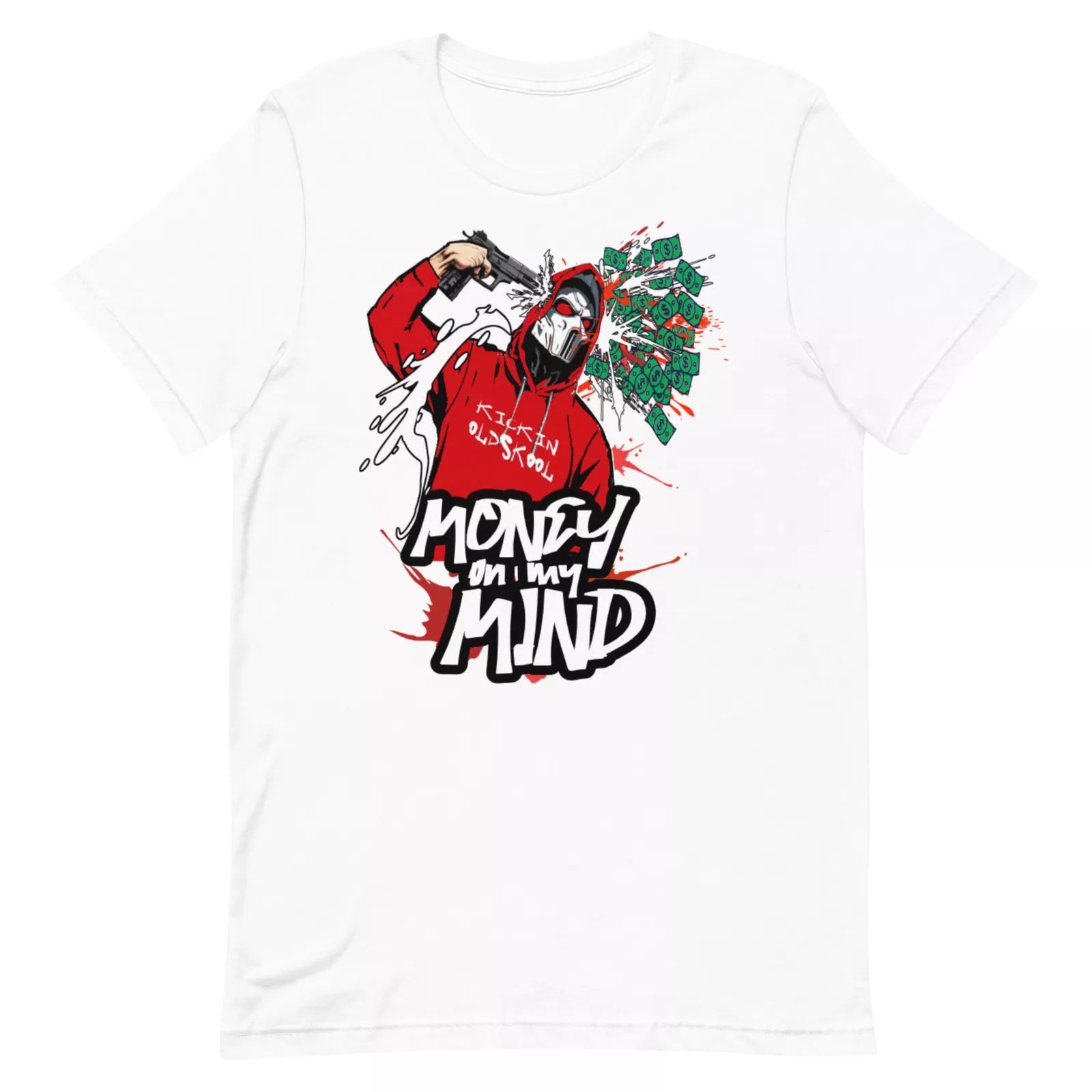 Shirt to Match Jordan Retro 4 Red Cement - Money on my Mind Graphic Sneaker Tee DH6927-161 T-Shirt, Sneaker Match Tee