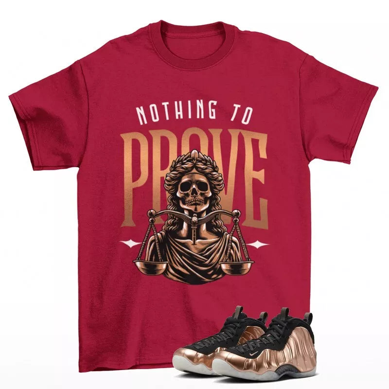 Proof Shirt Red to Match Air Foamposite One Copper FZ9902-001 T-Shirt, Sneaker Match Tee