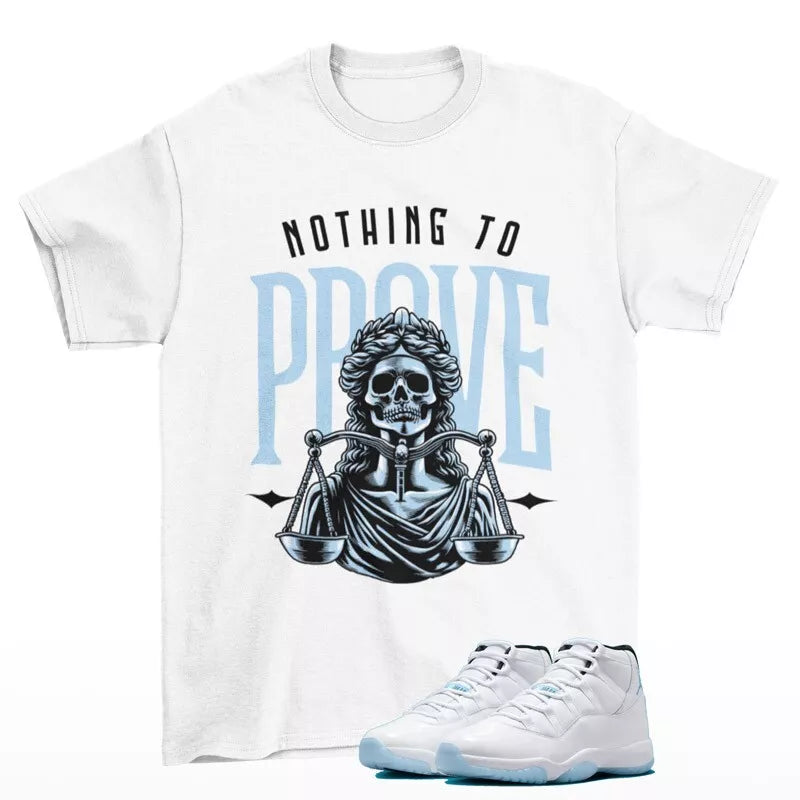 Proof Legend Blue Shirt White to Match Jordan 11 Retro Legend Blue CT8012-104 T-Shirt, Sneaker Match Tee