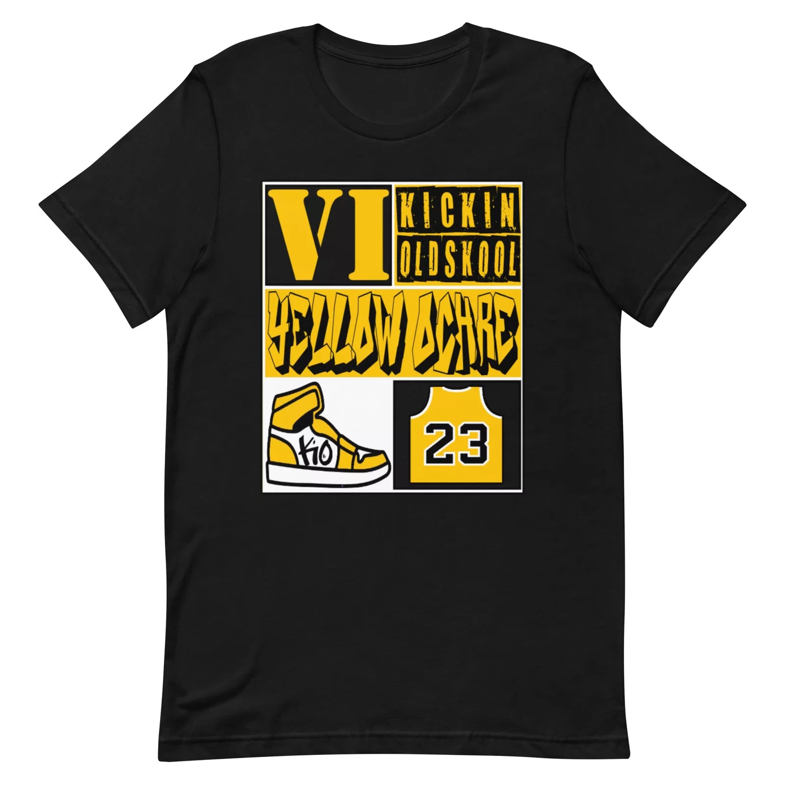 Shirt to Match Jordan Retro 6 Yellow Ochre - Sneaker 23 Graphic Sneaker Tee CT8529-170 T-Shirt, Sneaker Match Tee
