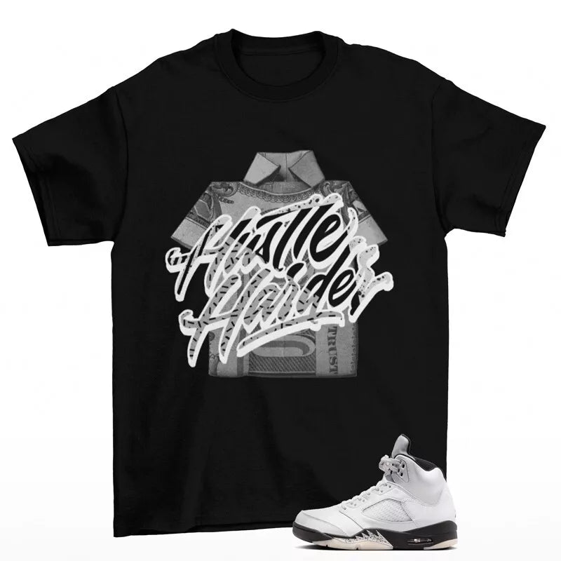 Hustle Sneaker Shirt to Match Jordan 5 Retro Reverse Metallic DD0587-110 T-Shirt, Sneaker Match Tee