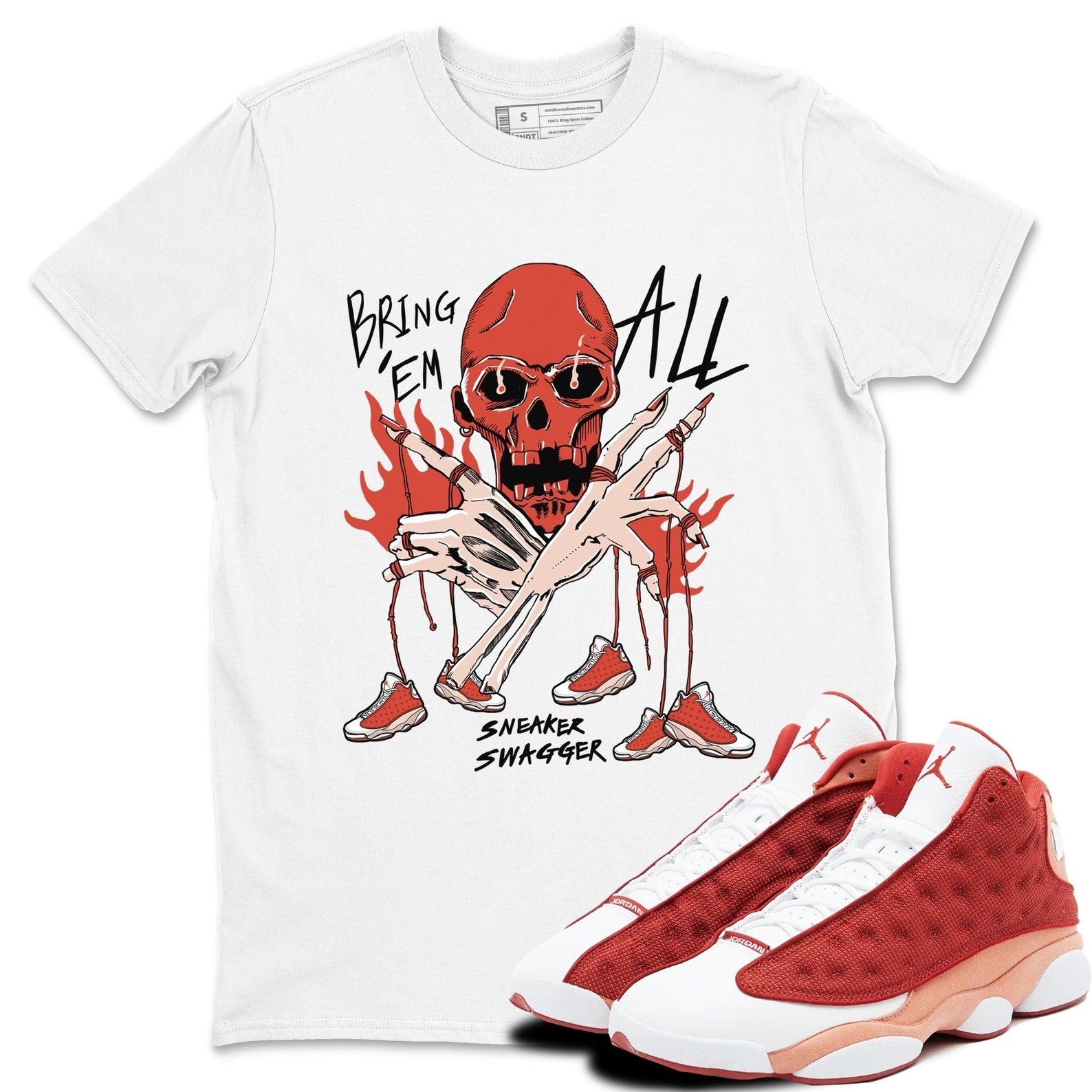 Bring 'Em All - Sneaker Shirts To Match Jordans AJ13 Dune Red, DJ5982-601 T-Shirt, Sneaker Match Tee