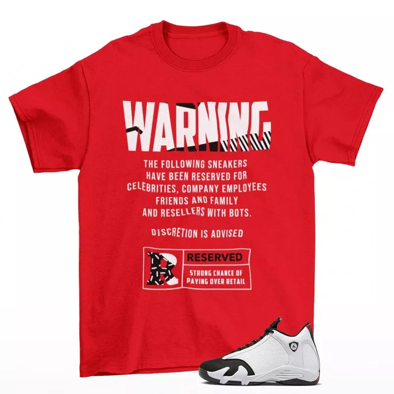 Reserved Shirt Red to Match Jordan 14 Retro Black Toe 487471-160 T-Shirt, Sneaker Match Tee