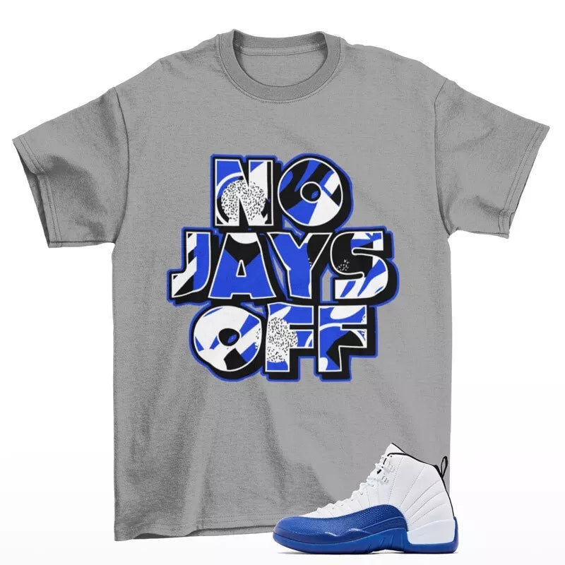 Jay All Day Shirt Grey to Match Jordan 12 Retro Blueberry CT8013-140 T-Shirt, Sneaker Match Tee
