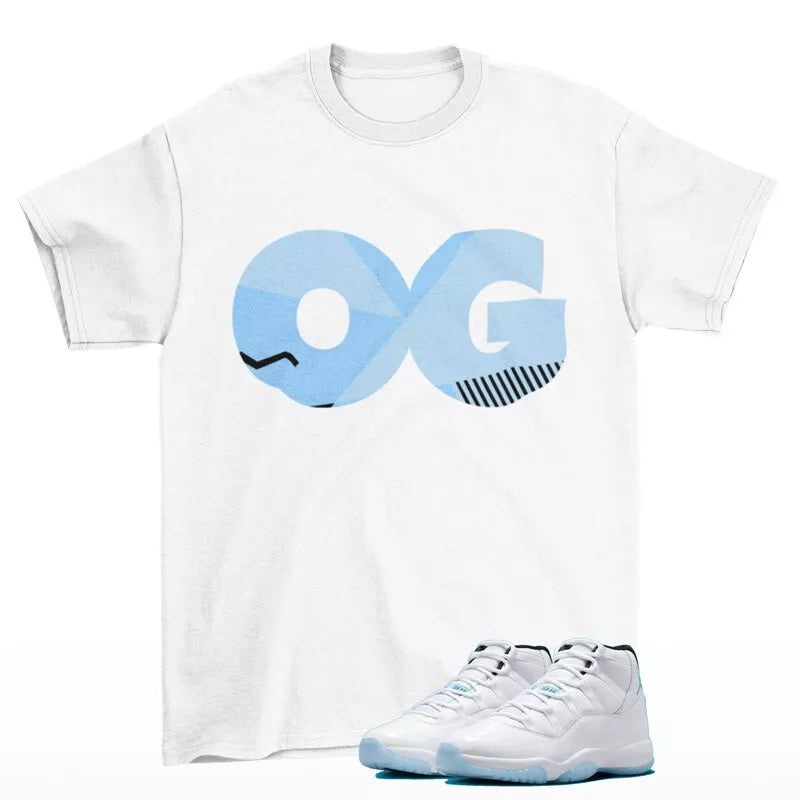 OG Legend Blue Shirt White to Match Jordan 11 Retro Legend Blue CT8012-104 T-Shirt, Sneaker Match Tee