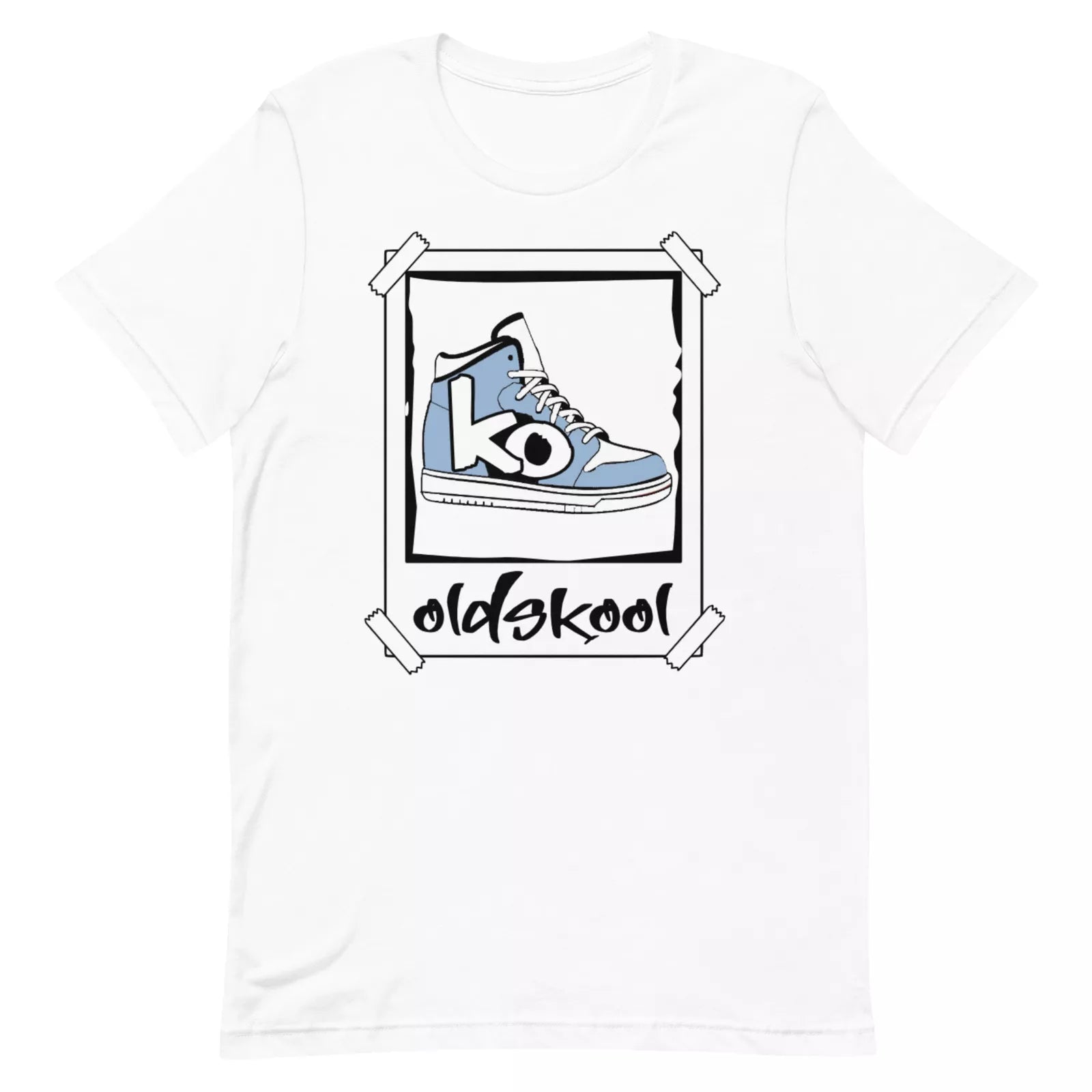 Shirt to Match Jordan 4 Retro University Blue CT8527-400 - Oldskool Sneaker Graphic Tee T-Shirt, Sneaker Match Tee