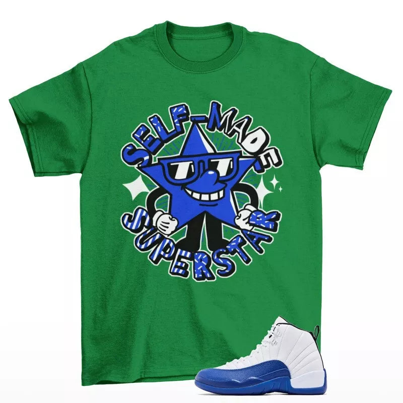 Superstar Shirt Green to Match Jordan 12 Retro Blueberry CT8013-140 T-Shirt, Sneaker Match Tee
