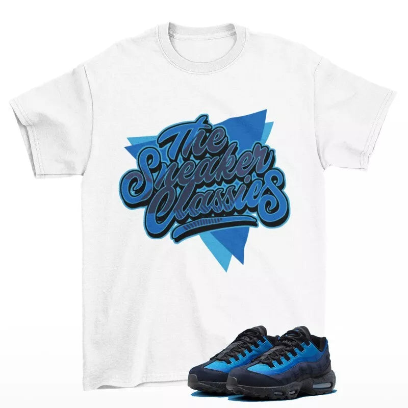 Sneaker Classic Shirt White to Match Air Max 95 Stash Harbor Blue HF5515-400 T-Shirt, Sneaker Match Tee