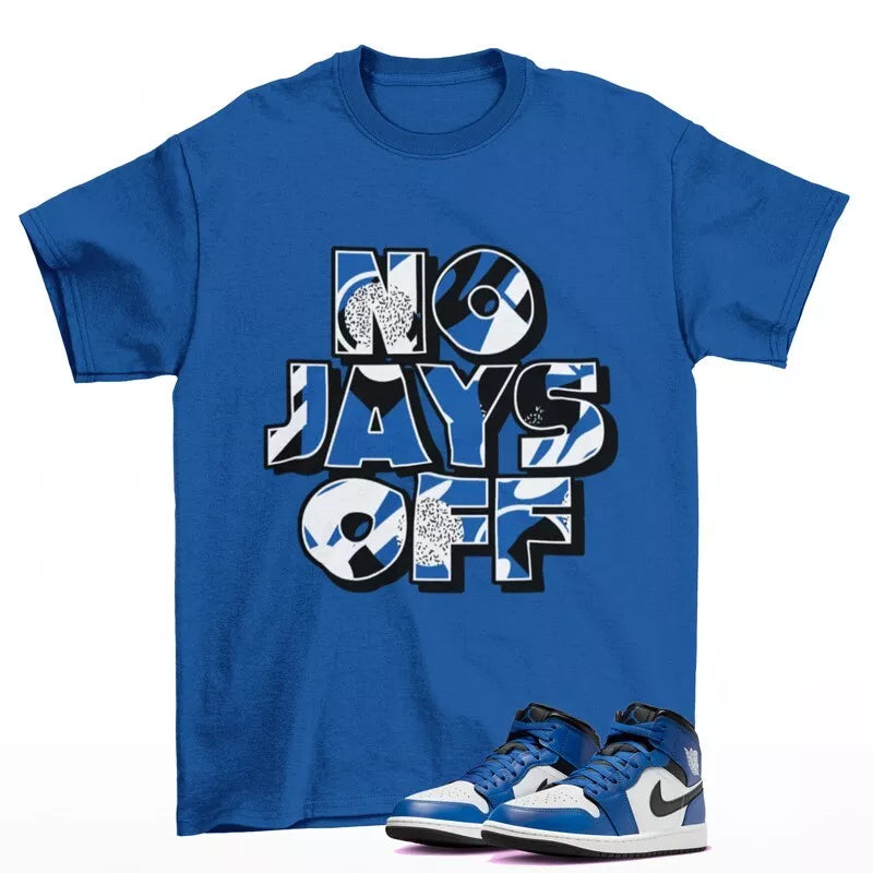 Jay All Day Shirt Royal to Match Jordan 1 Mid Game Royal DQ8426-402 T-Shirt, Sneaker Match Tee