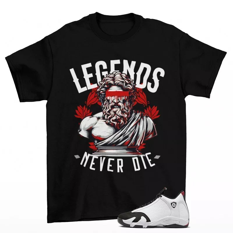 Legendary Sneaker Shirt to Match Jordan 14 Retro Black Toe 487471-160 T-Shirt, Sneaker Match Tee