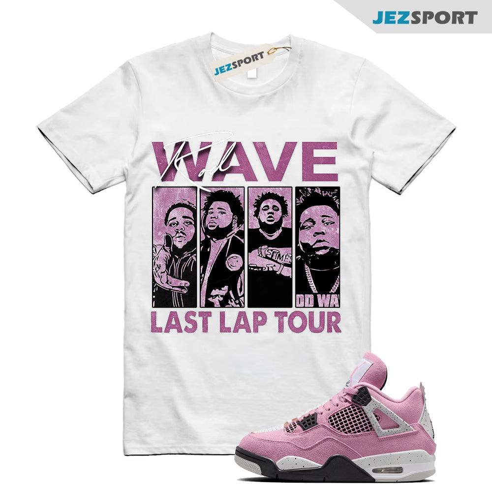Rod Wave Last Lap Tour Unisex Shirt To Match Air Jordan 4 Orchid AQ9129-501, Shirt In White To Match Sneaker T-Shirt, Sneaker Match Tee