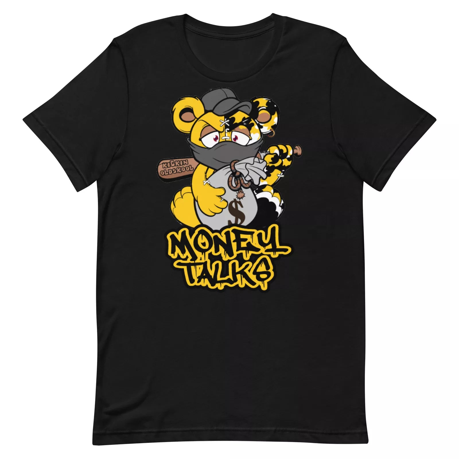 Shirt to Match Jordan Retro 6 Yellow Ochre - Money Talks Camo Bear Graphic Tee CT8529-170 T-Shirt, Sneaker Match Tee