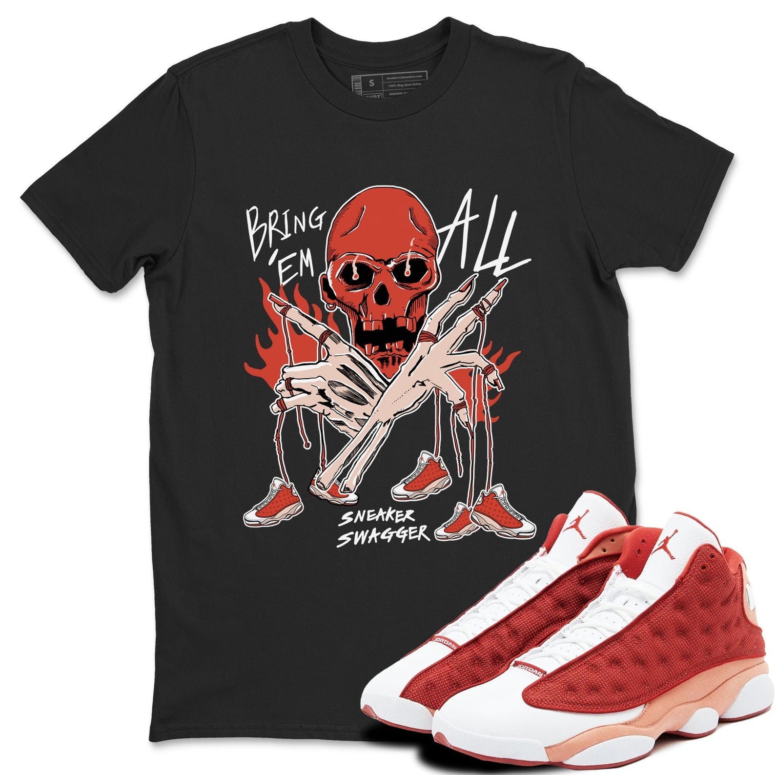 Bring 'Em All - Sneaker Shirts To Match Jordans AJ13 Dune Red, DJ5982-601 T-Shirt, Sneaker Match Tee