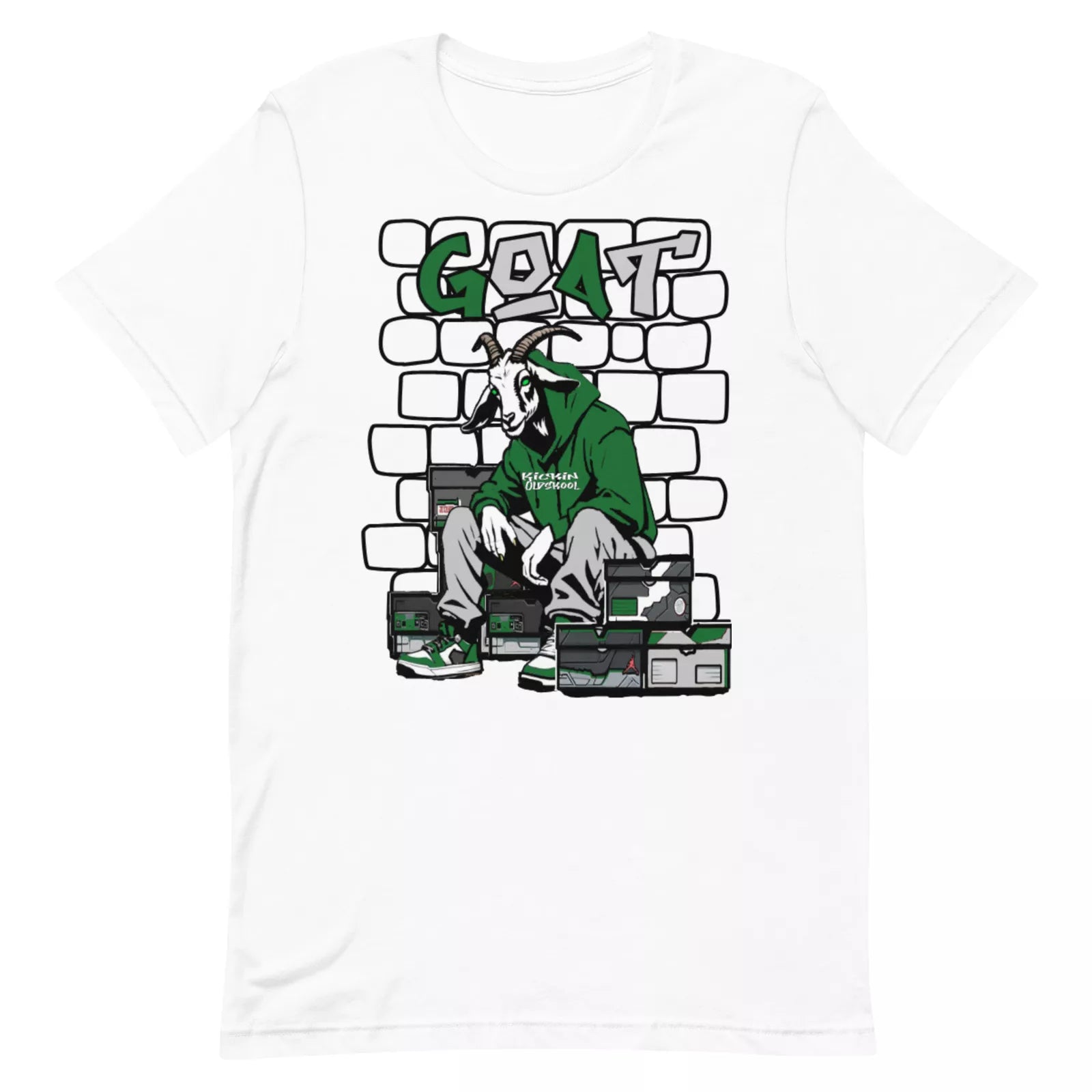 Shirt to Match Jordan 4 Retro Oxidized Green FQ8138-103 - GOAT Shoebox Graphic Sneaker Tee T-Shirt, Sneaker Match Tee