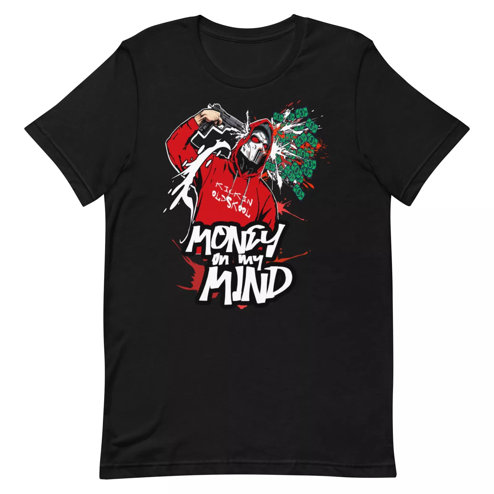 Shirt to Match Jordan Retro 4 Red Cement - Money on my Mind Graphic Sneaker Tee DH6927-161 T-Shirt, Sneaker Match Tee