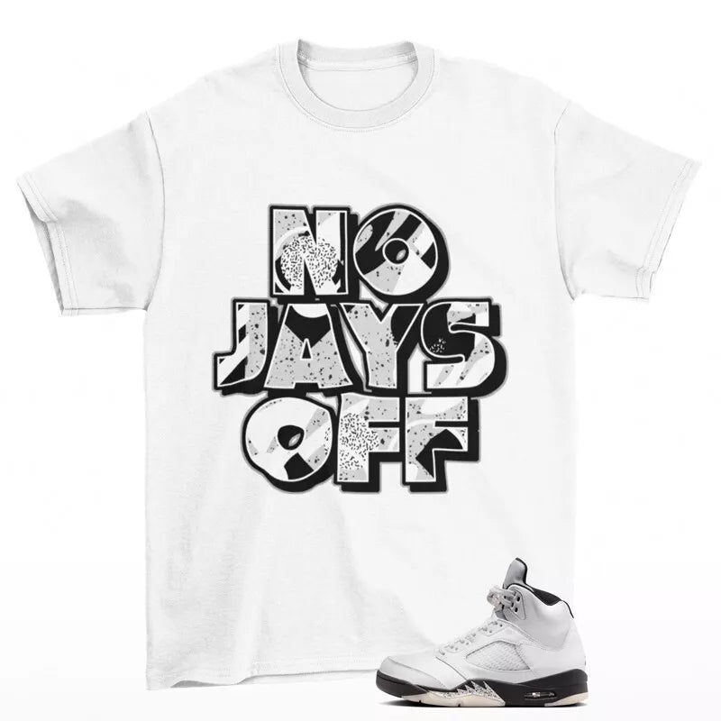 Jay All Day Shirt White to Match Jordan 5 Retro Reverse Metallic DD0587-110 T-Shirt, Sneaker Match Tee
