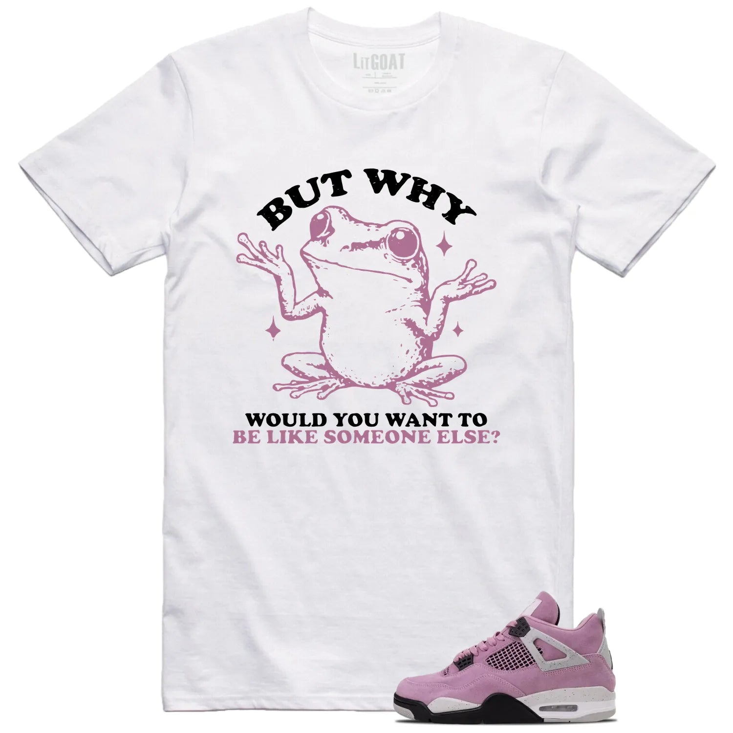Funny But Why Shirt for WMNS Air Jordan 4 Retro Orchid AQ9129-501 T-Shirt, Sneaker Match Tee