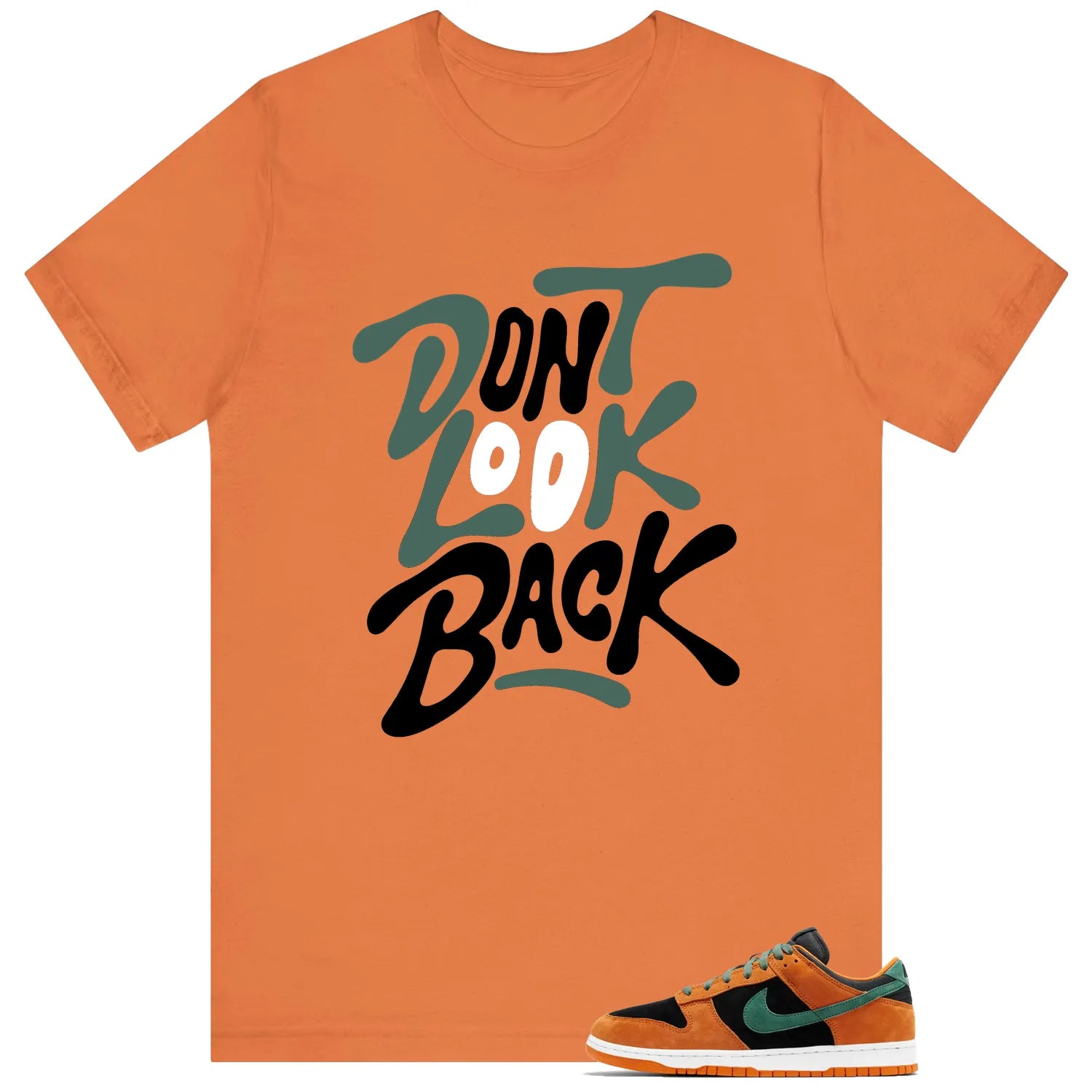 Dunk Low Ceramic Black Nori  Style: Don’t Look Back Shirt DA1469-001 T-Shirt, Sneaker Match Tee