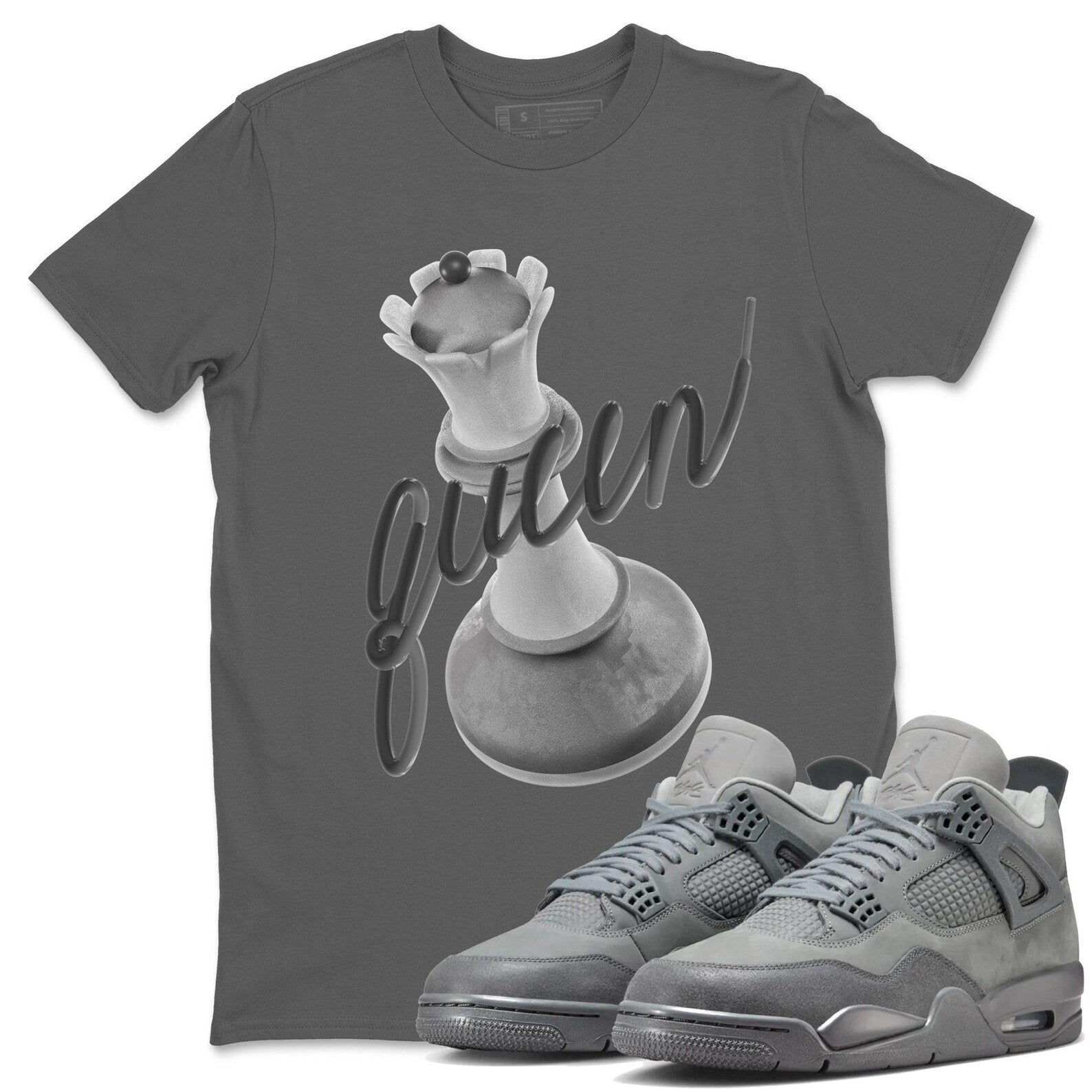 3D Queen Unisex Shirts To Match Jordans Jordan 4s Wet Cement, FQ7928-001 T-Shirt, Sneaker Match Tee