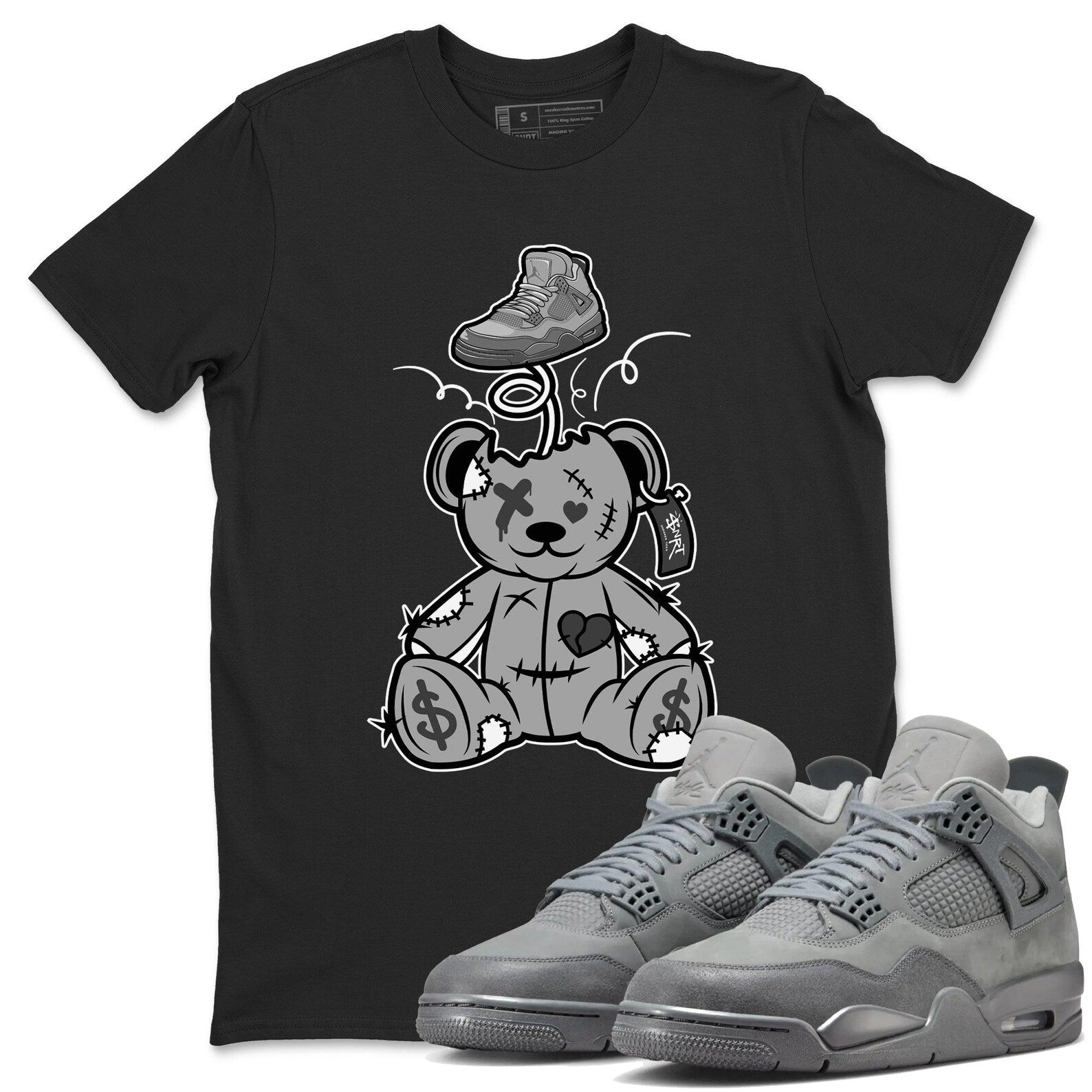 Surprise Teddy Bear Sneaker T-Shirt To Match Jordan Jordan 4 SE Wet Cement, FQ7928-001 T-Shirt, Sneaker Match Tee