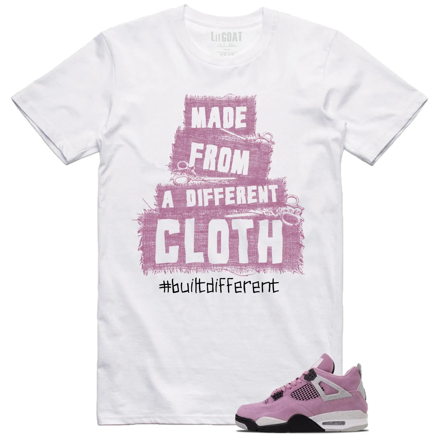 Built Different Tee for WMNS Air Jordan 4 Retro Orchid AQ9129-501 T-Shirt, Sneaker Match Tee